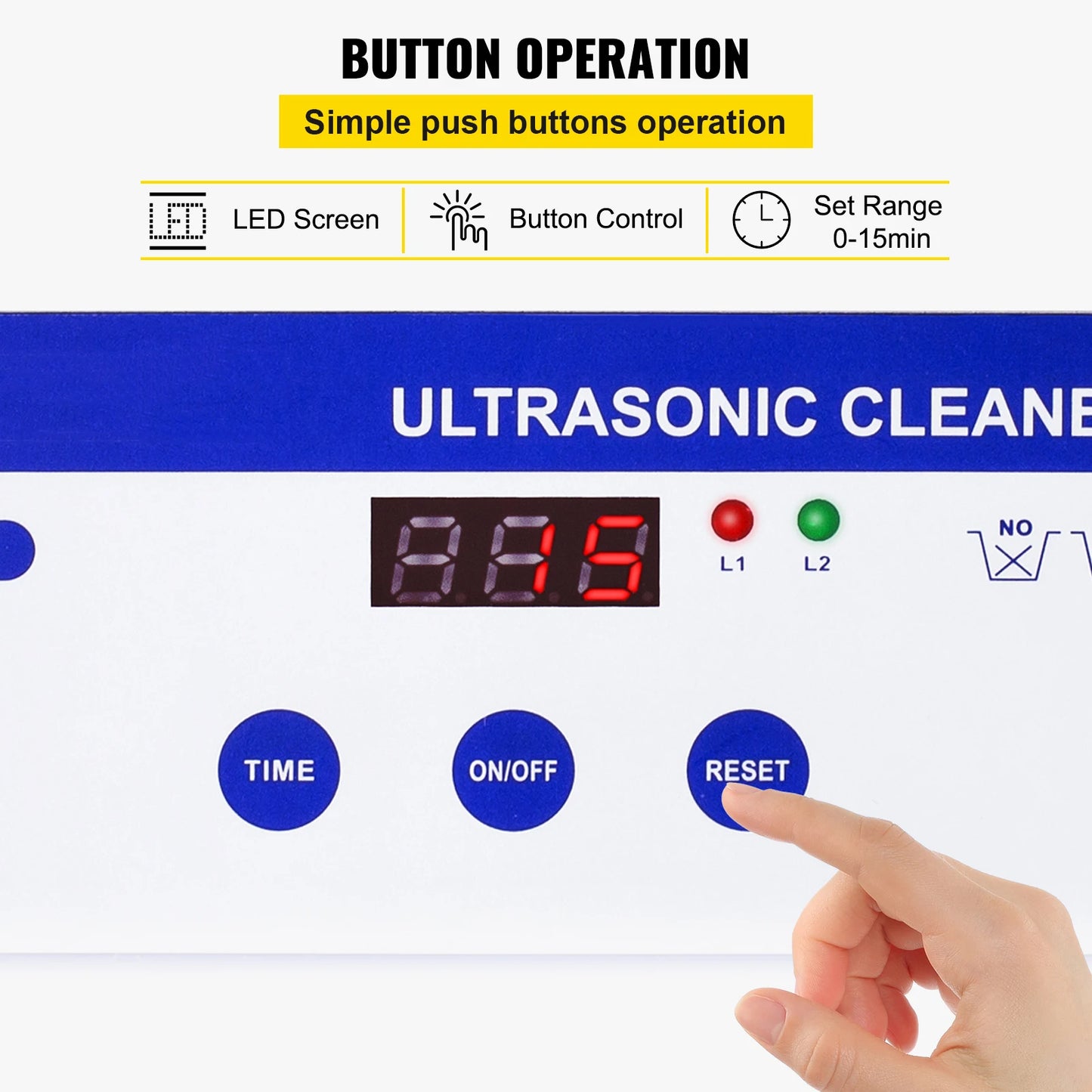 SucceBuy 800ml Ultrasonic Cleaner Portable Washing Machine 35W Mini Dishwasher Lave-Dishes Ultrasound Bath for Home Appliance