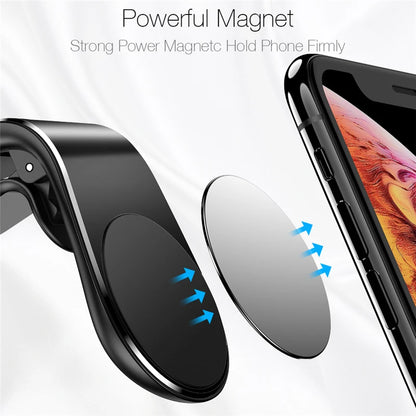 Magnetic Car Phone Holder with Air Vent Clip Mount – 360° Rotating Bracket for GPS and Smartphones (iPhone, Samsung, Huawei)