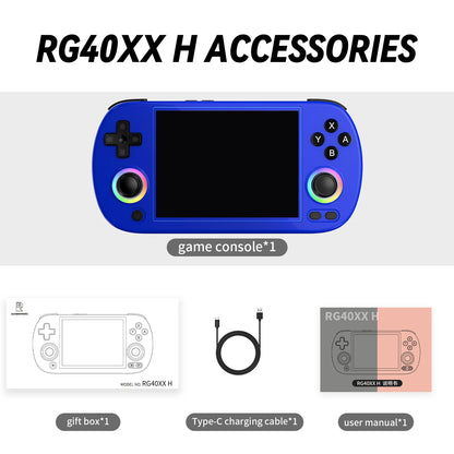 Anbernic RG40XX H 4.0” Handheld Retro Gaming Console – 64GB, 5000+ Preloaded Games, Portable Linux 64-bit System