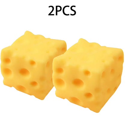 Juguete Antiestrés de Queso de 5CM, Tamaño Extra Grande, Bola de Ventilación Moldeable de Rebote Lento para Adultos, Regalos 2026 Novedad