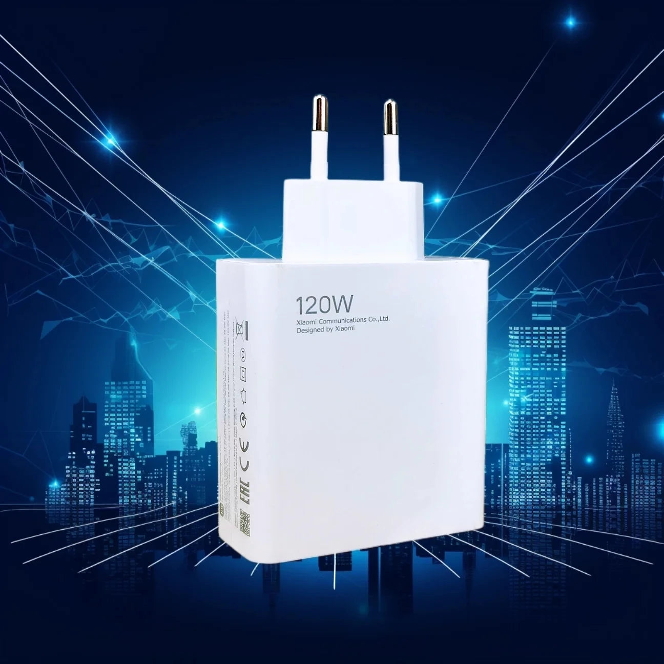 Cargador Original de 120W con Carga Turbo Rápida — Adaptador Hypercharge EU/US para Xiaomi Redmi Note 11/12/13 Pro Plus 5G y Mi 14/13/13T, Incluye Cable