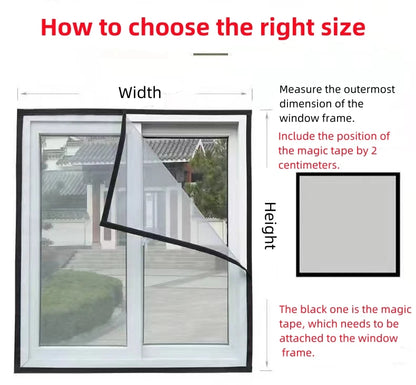 Summer Mosquito-Proof Door and Window Screens – White, Available in a Range of Sizes