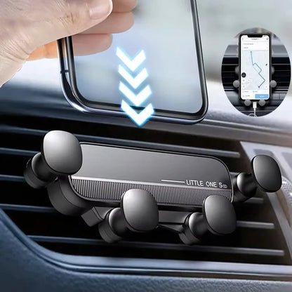 Universal Gravity Car Phone Holder with Air Vent Mount - Compatible with iPhone 13/12 and Xiaomi - Automotive GPS Stand