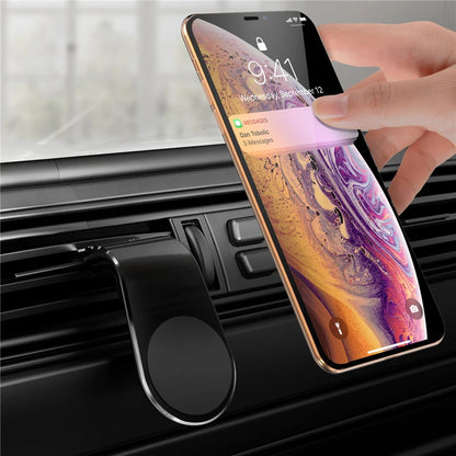 Magnetic Car Phone Holder with Air Vent Clip Mount – 360° Rotating Bracket for GPS and Smartphones (iPhone, Samsung, Huawei)