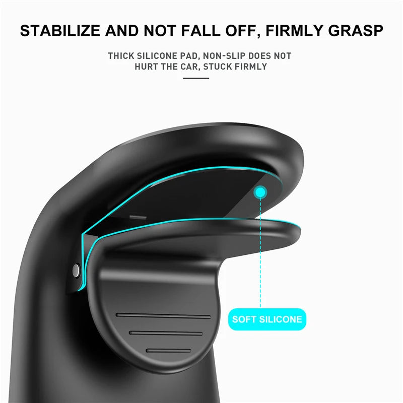 Magnetic Car Phone Holder with Air Vent Clip Mount – 360° Rotating Bracket for GPS and Smartphones (iPhone, Samsung, Huawei)
