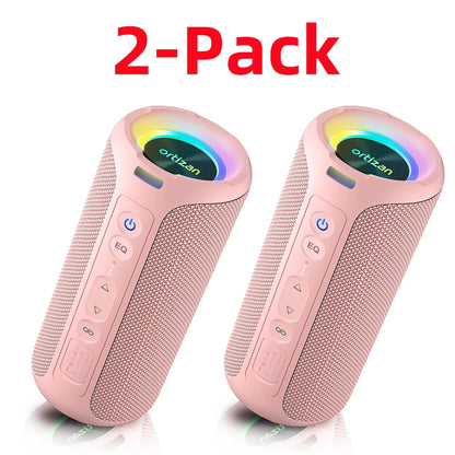 Altavoces Bluetooth Ortizan 40W altavoz inalámbrico portátil para exteriores con graves mejorados 30 horas IP7 altavoz de ducha impermeable Bluetooth 5,3