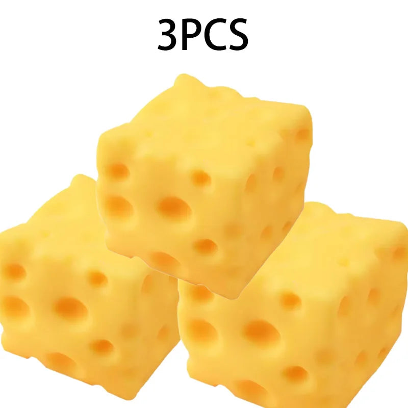 Juguete Antiestrés de Queso de 5CM, Tamaño Extra Grande, Bola de Ventilación Moldeable de Rebote Lento para Adultos, Regalos 2026 Novedad