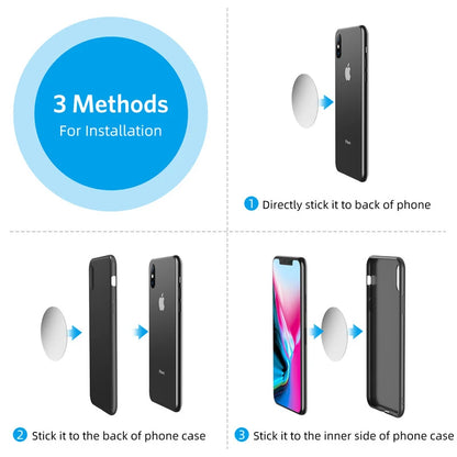 Magnetic Car Phone Holder with Air Vent Clip Mount – 360° Rotating Bracket for GPS and Smartphones (iPhone, Samsung, Huawei)