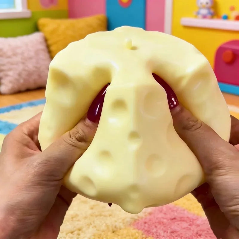 Juguete Antiestrés de Queso de 5CM, Tamaño Extra Grande, Bola de Ventilación Moldeable de Rebote Lento para Adultos, Regalos 2026 Novedad