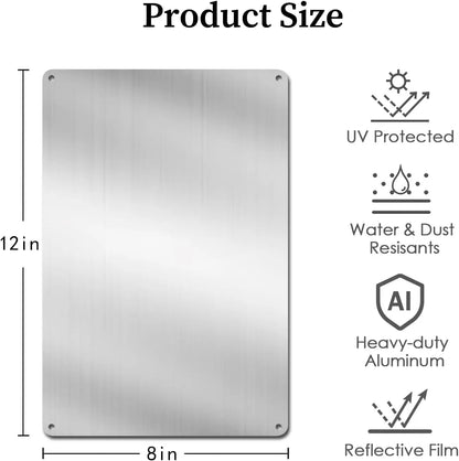 Instant Alert Alarm Sign -  Iron Wall Decor,  , Red with White Icons, Anti-Intrusion Vision, Anti-Inhibitors, 24/7 Protection, P