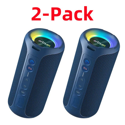 Altavoces Bluetooth Ortizan 40W altavoz inalámbrico portátil para exteriores con graves mejorados 30 horas IP7 altavoz de ducha impermeable Bluetooth 5,3