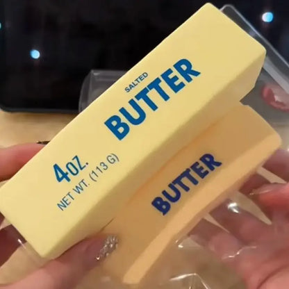 Butter Stick Squishy Fidget Toy - Elastic Cheese-Shape Stress Relief Squeeze Toy for Anxiety, Decompression & Funny Pranks