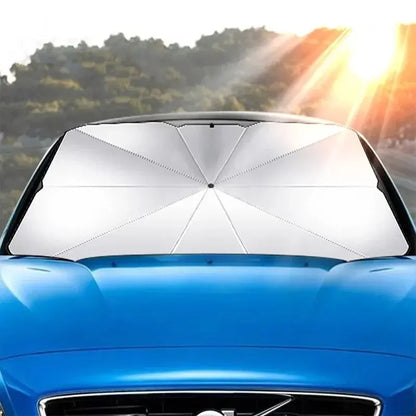 Foldable Car Sun Shade Umbrella for Windshield - Front Window Parasol, Umbrella-Style Sun Shade for Summer Protection