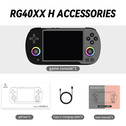 Anbernic RG40XX H 4.0” Handheld Retro Gaming Console – 64GB, 5000+ Preloaded Games, Portable Linux 64-bit System