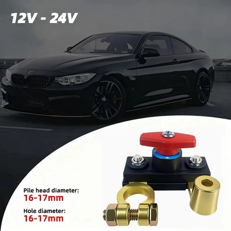 Car Battery Cut Off Switch Disconnect Automatic Circuit Breaker Anti-Leakage Switch Isolator For Cars Truck 12V/24V ﻿