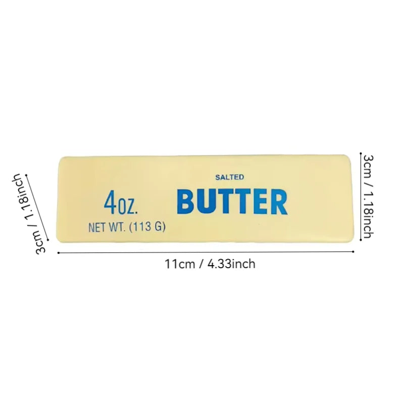 Butter Stick Squishy Fidget Toy - Elastic Cheese-Shape Stress Relief Squeeze Toy for Anxiety, Decompression & Funny Pranks
