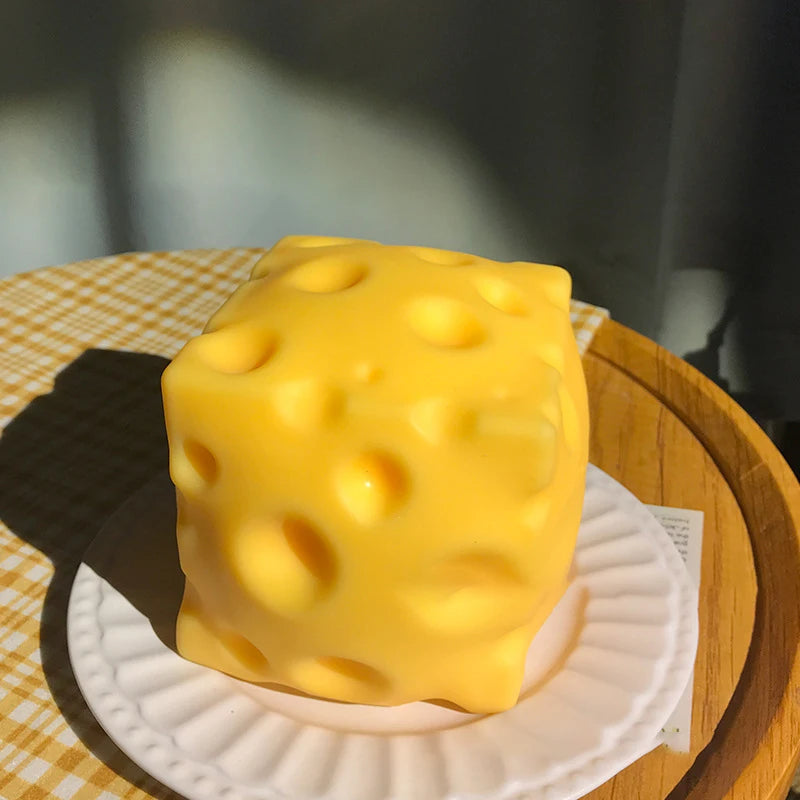Juguete Antiestrés de Queso de 5CM, Tamaño Extra Grande, Bola de Ventilación Moldeable de Rebote Lento para Adultos, Regalos 2026 Novedad