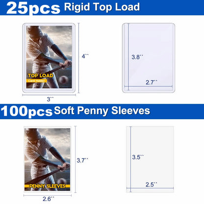 Fundas para tarjetas de 100-600 piezas, protectoras rígidas y blandas, cubiertas con película protectora transparente, para tarjetas coleccionables de Pokémon y de fútbol.