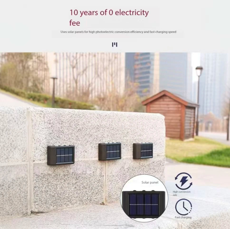 Lámpara Solar LED para Pared Exterior, Impermeable, Encendido/Apagado Automático, para Jardín, Patio, Camino, Decoración del Hogar