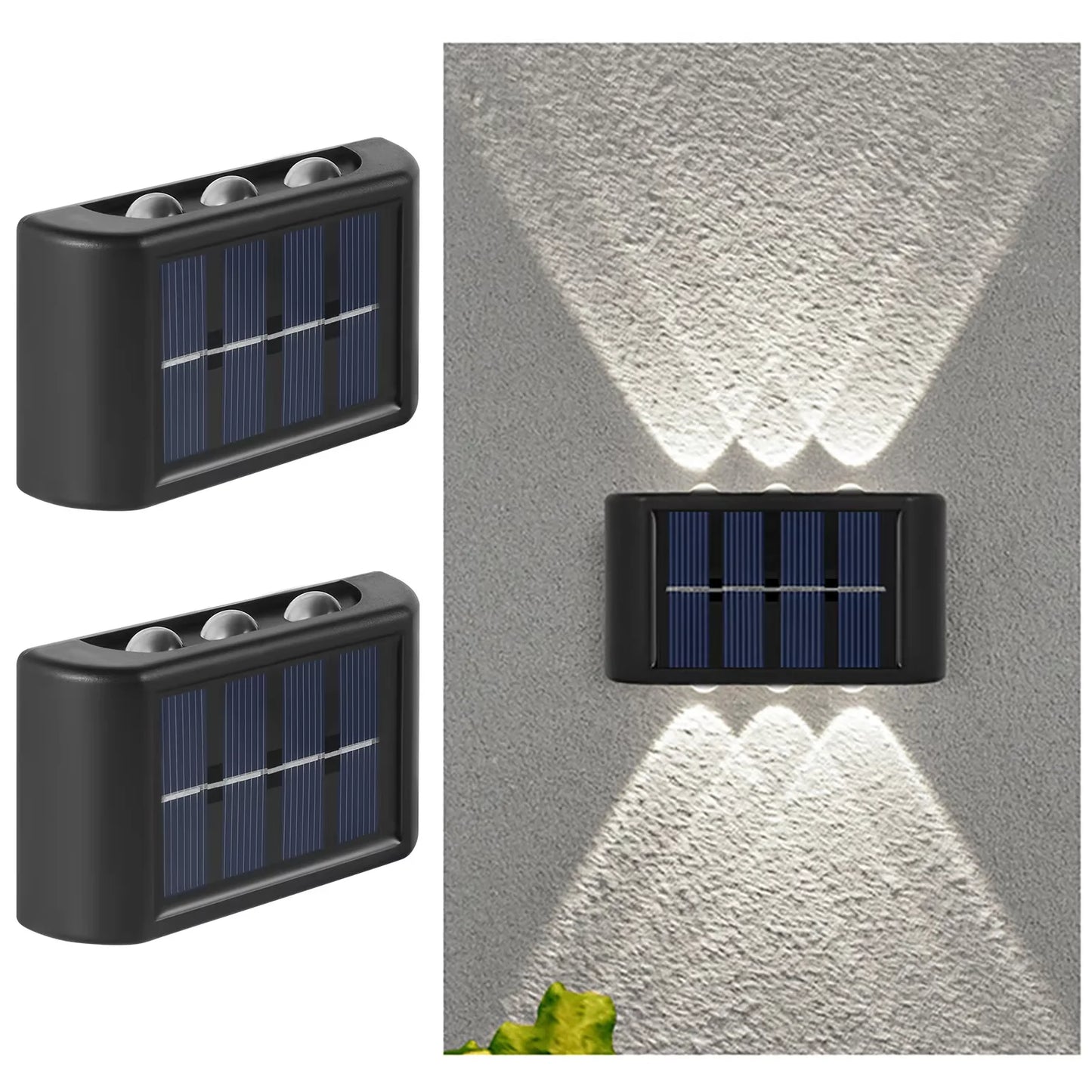 Lámpara Solar LED para Pared Exterior, Impermeable, Encendido/Apagado Automático, para Jardín, Patio, Camino, Decoración del Hogar