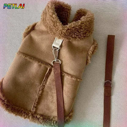 Dog Cute Vest Clothes Jacket Accessories Small Dog Luxury Autumn  Winter Medium Dress Soft Pet Clothing Designer Coat Home