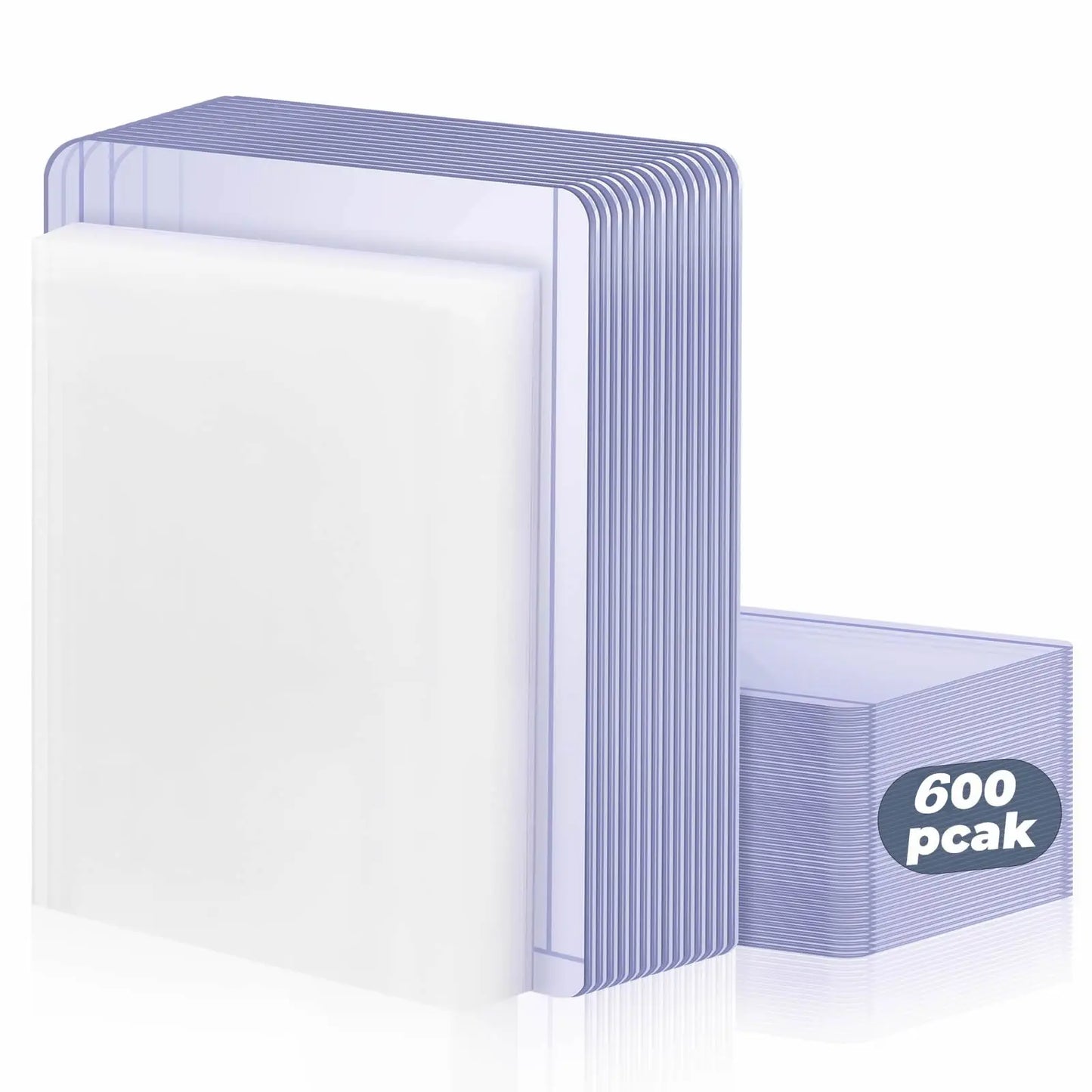Fundas para tarjetas de 100-600 piezas, protectoras rígidas y blandas, cubiertas con película protectora transparente, para tarjetas coleccionables de Pokémon y de fútbol.