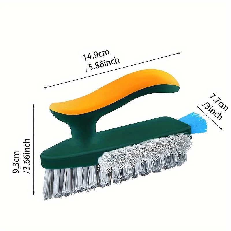 Escobilla de cepillo 4 en 1 para herramienta de limpieza de ranuras, raspador de vidrio, cocina, baño, suelo, limpiador de neumáticos, cepillos, cepillo de limpieza del hogar