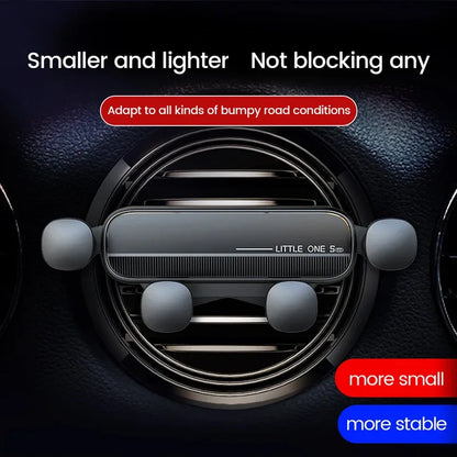 Universal Gravity Car Phone Holder with Air Vent Mount - Compatible with iPhone 13/12 and Xiaomi - Automotive GPS Stand