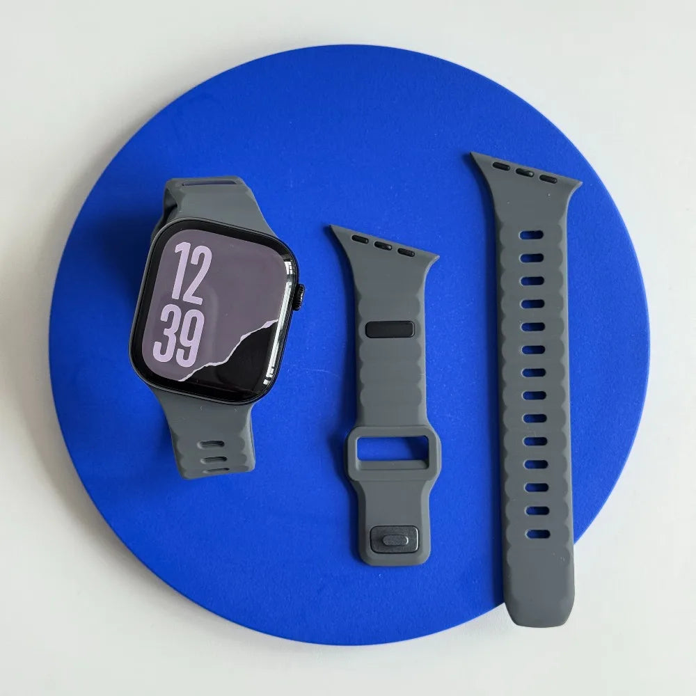 Correa deportiva de silicona para Apple Watch Band Ultra 49mm 40mm 41mm 44mm 45mm 46mm, pulsera para iwatch Series 11 10 9 8 7 6 5 se