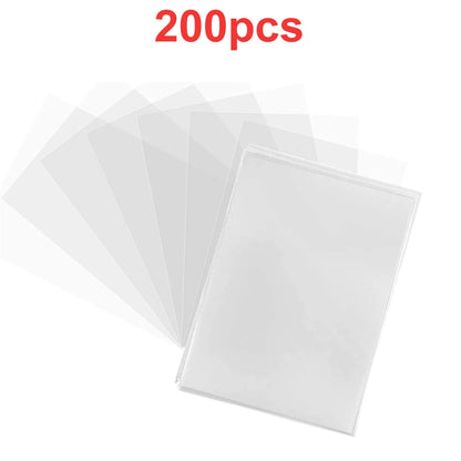 Fundas para tarjetas de 100-600 piezas, protectoras rígidas y blandas, cubiertas con película protectora transparente, para tarjetas coleccionables de Pokémon y de fútbol.