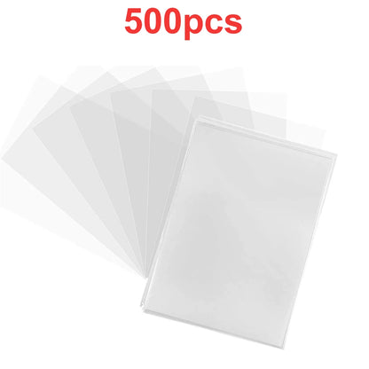 Fundas para tarjetas de 100-600 piezas, protectoras rígidas y blandas, cubiertas con película protectora transparente, para tarjetas coleccionables de Pokémon y de fútbol.
