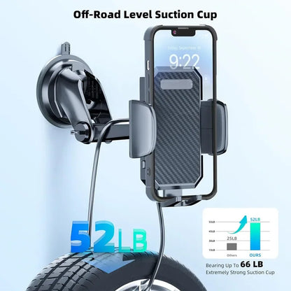 360° Rotating Car Phone Holder for Windshield – Universal Smartphone Mount for iPhone 12/11/7/8, Samsung, Huawei