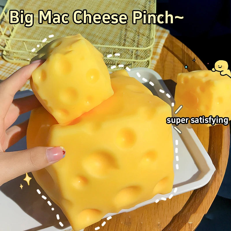 Juguete Antiestrés de Queso de 5CM, Tamaño Extra Grande, Bola de Ventilación Moldeable de Rebote Lento para Adultos, Regalos 2026 Novedad