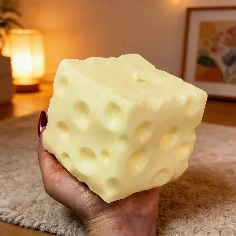 Juguete Antiestrés de Queso de 5CM, Tamaño Extra Grande, Bola de Ventilación Moldeable de Rebote Lento para Adultos, Regalos 2026 Novedad