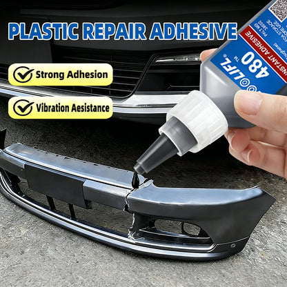 LOOLIFL480 20g adhesivo de hidroacrilato resistente a altas temperaturas y resistente al impacto adhesivo de caucho plástico para reparación de parachoques de carrocería