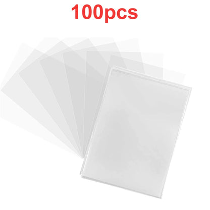 Fundas para tarjetas de 100-600 piezas, protectoras rígidas y blandas, cubiertas con película protectora transparente, para tarjetas coleccionables de Pokémon y de fútbol.