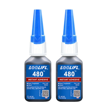 LOOLIFL480 20g adhesivo de hidroacrilato resistente a altas temperaturas y resistente al impacto adhesivo de caucho plástico para reparación de parachoques de carrocería
