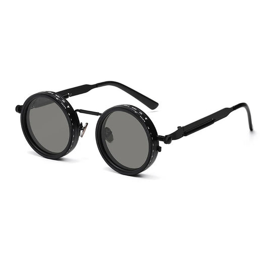 ND Dimming Glasses Polarized Sunglasses Men Women Round Retro Punk Driving Eyeglasses Outdoor Shades UV400 Adjustable Eyewear